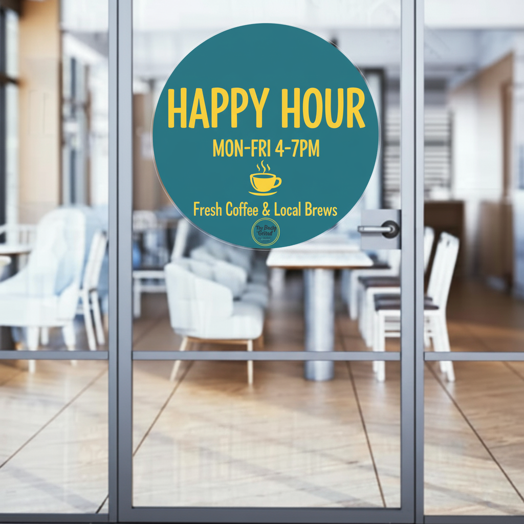 Inside Window Sticker – 3mil Clear Adhesive Vinyl