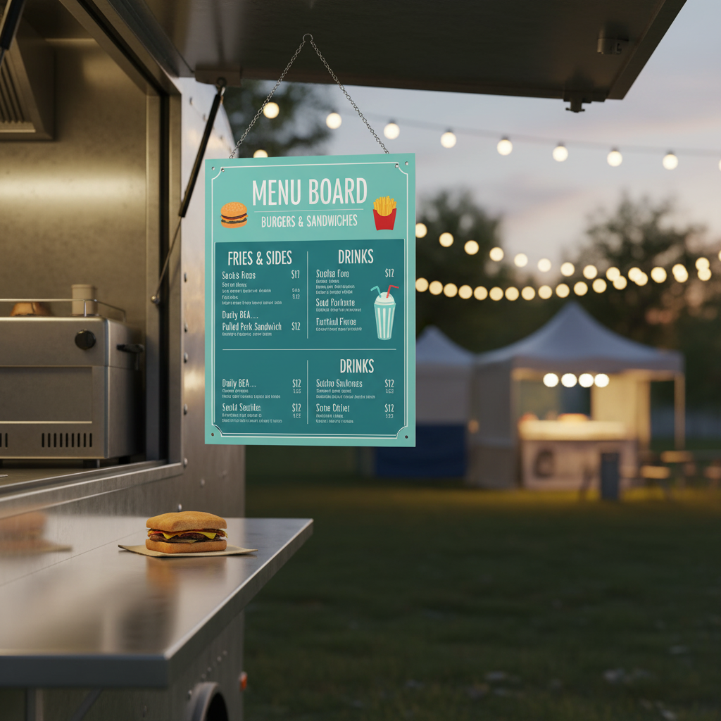 Lightweight Custom Coroplast Menu Boards & Price Displays