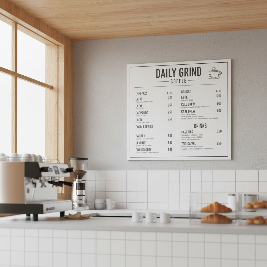 Lightweight Custom Coroplast Menu Boards & Price Displays