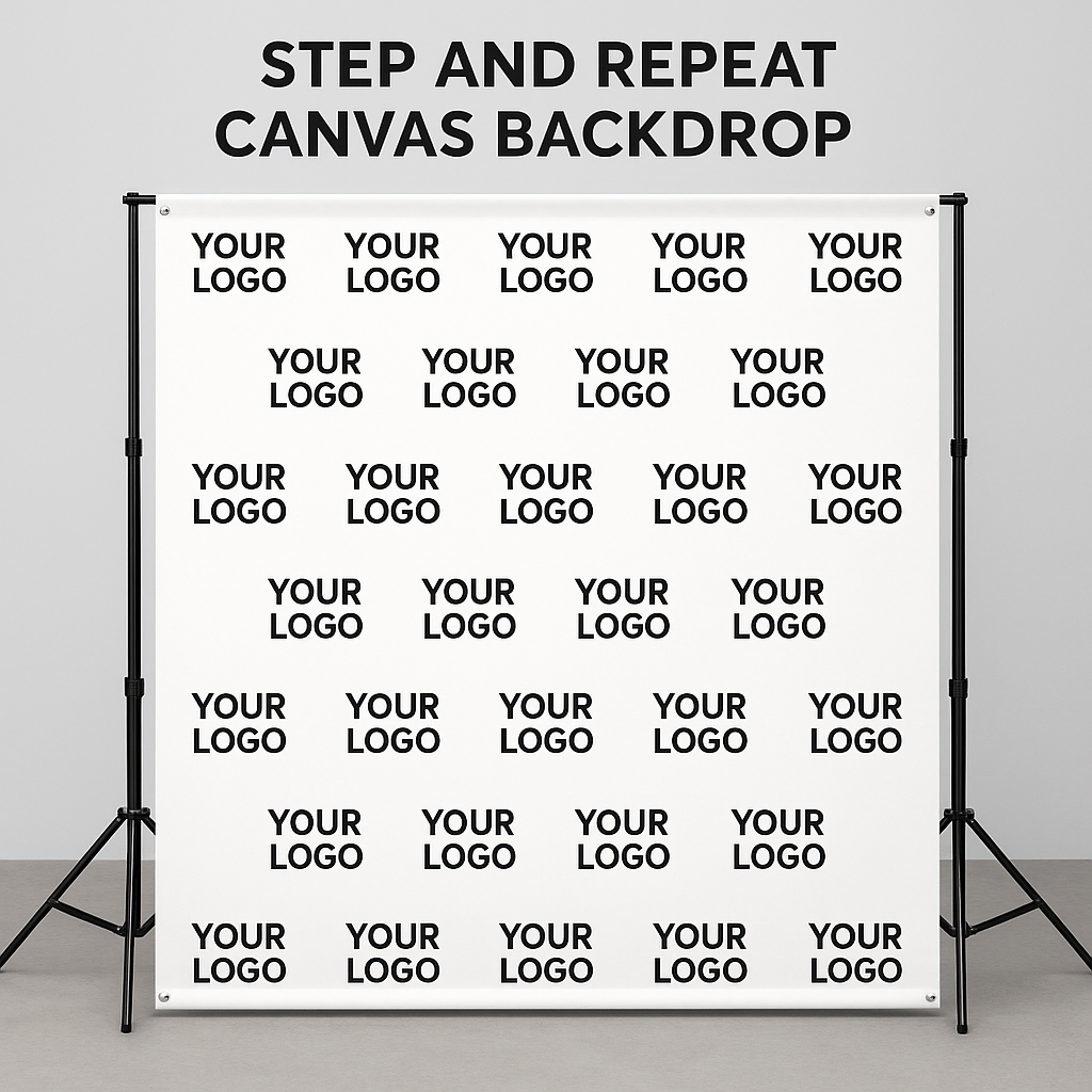 Step and Repeat Canvas Backdrop – Custom Printed Event Banner