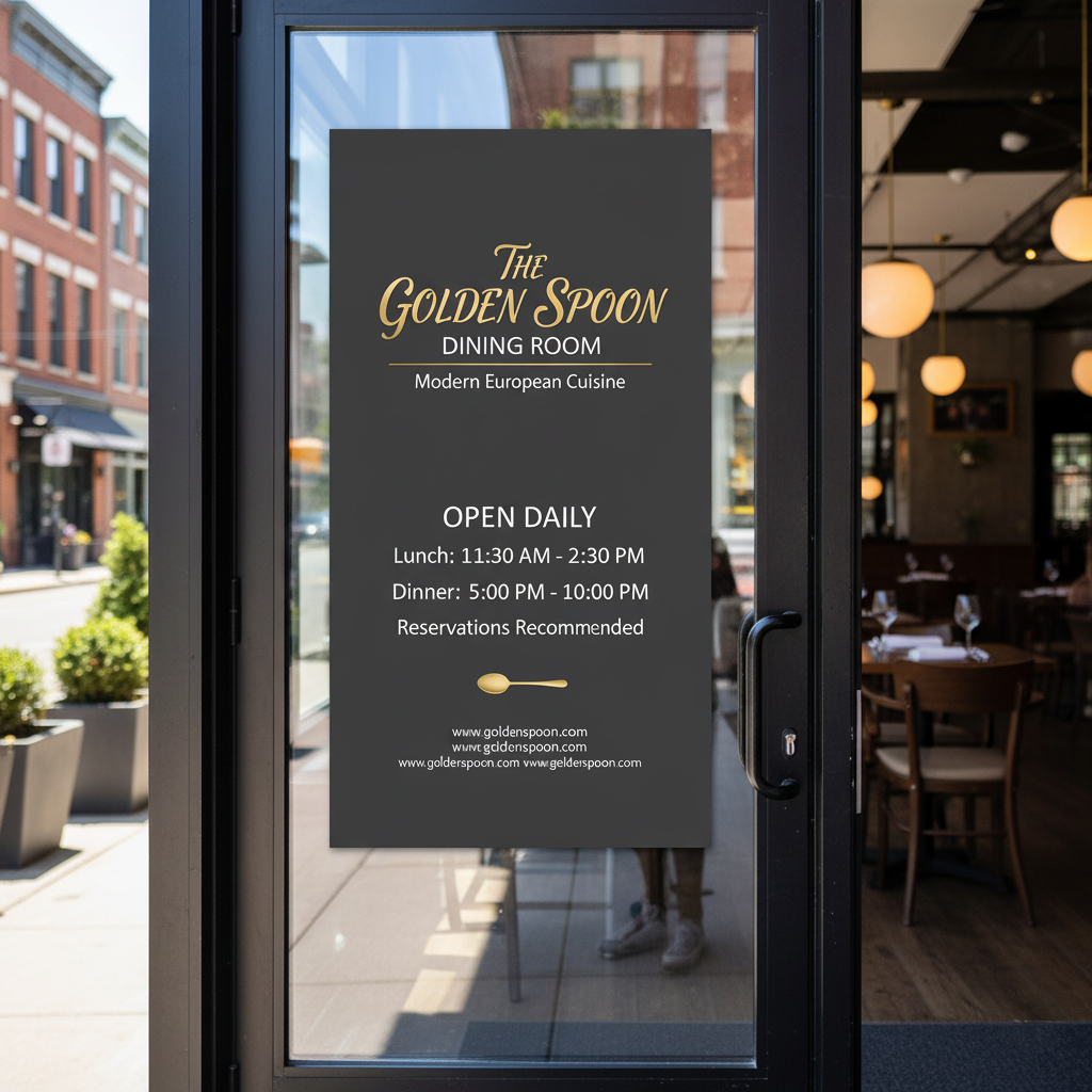 White Adhesive Window Signs – Custom Printed Vinyl Window Decals