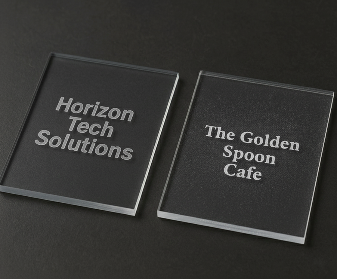 Engraved Clear Acrylic Signs