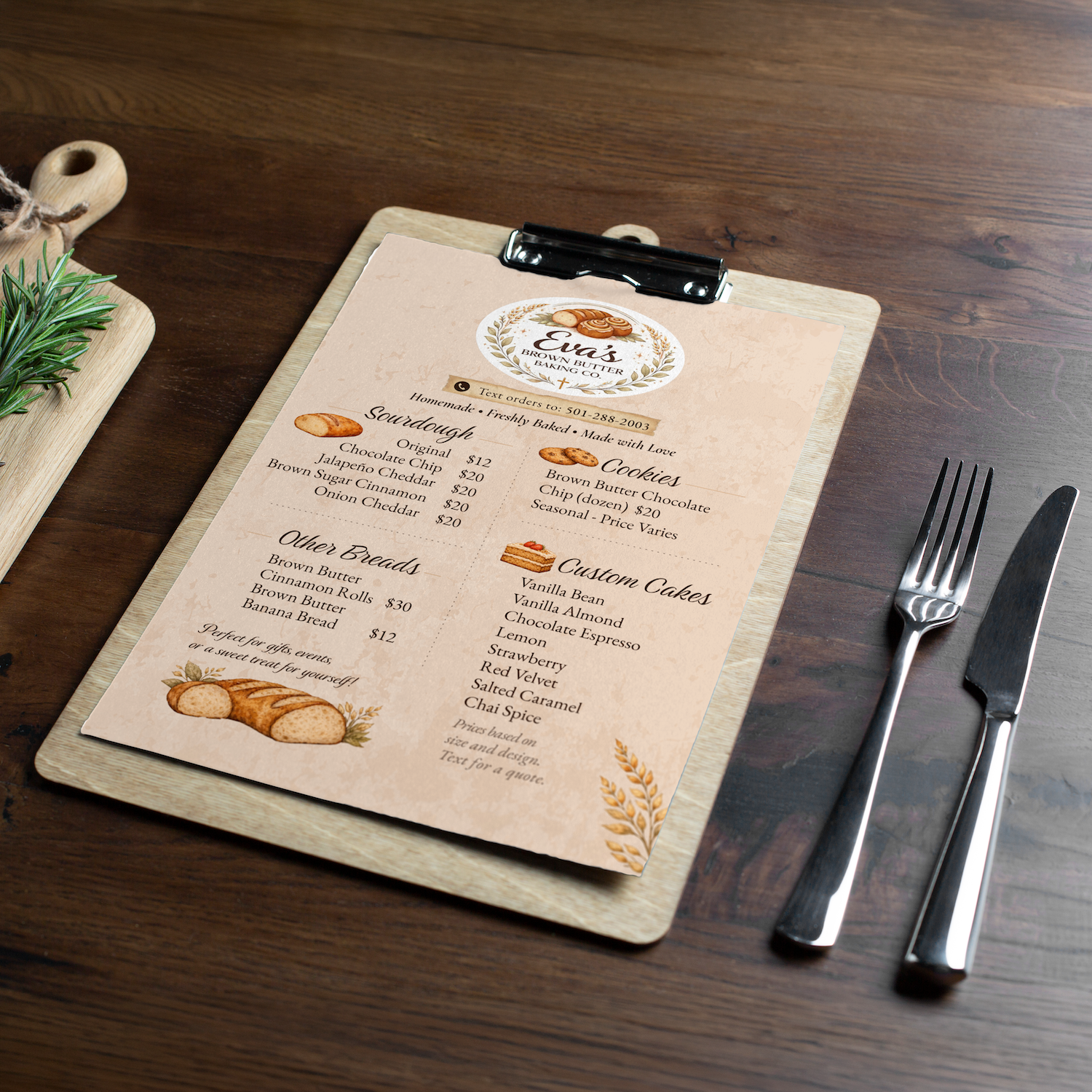 Custom printed menus ready for printing - Professional flat menus for restaurants and food businesses | Alison's Printshop in Mahwah, NJ