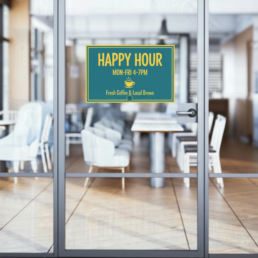 Inside Window Sticker – 3mil Clear Adhesive Vinyl