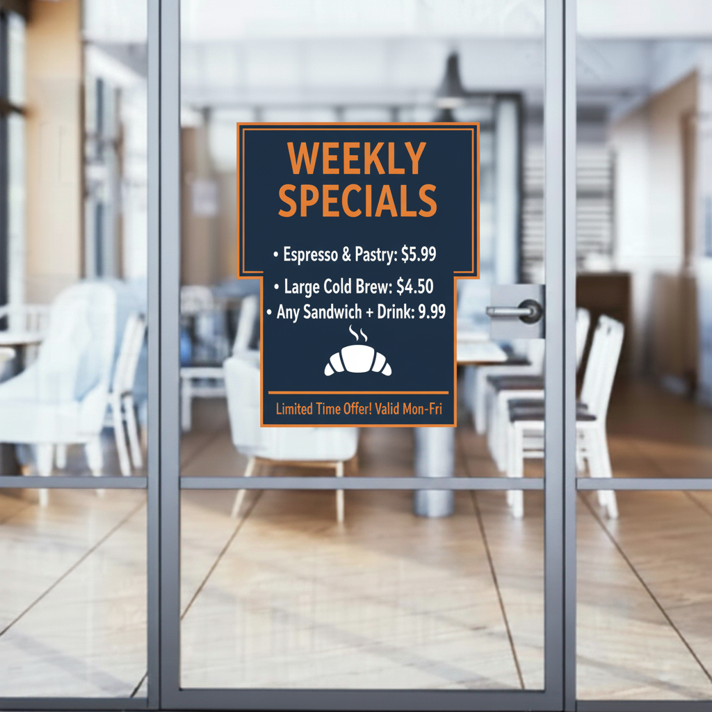 Inside Window Sticker – 3mil Clear Adhesive Vinyl