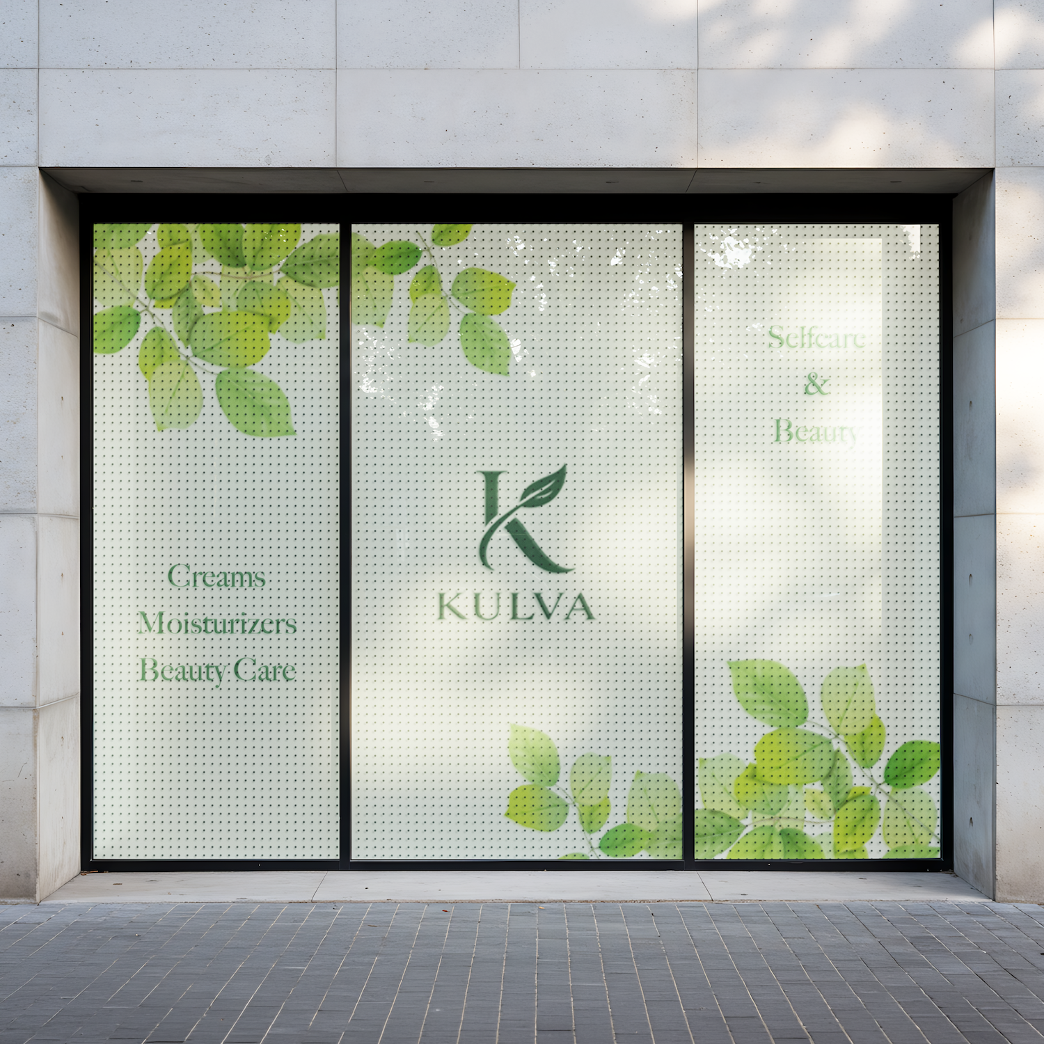 Custom perforated window sign ready for printing - One-way vinyl that lets you see out while displaying your message | Alison's Printshop in Mahwah, NJ