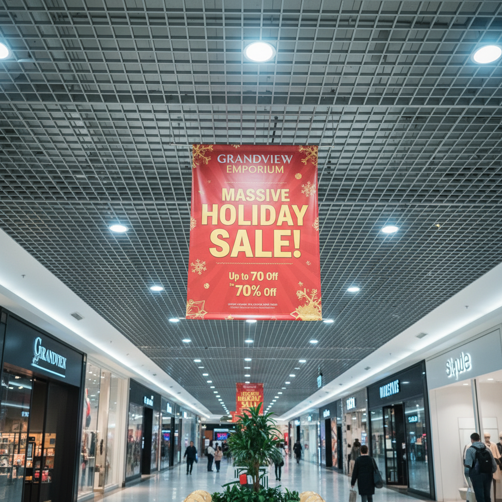 Retail Store Canvas Banners – Custom Printed, Durable Promotional Signs