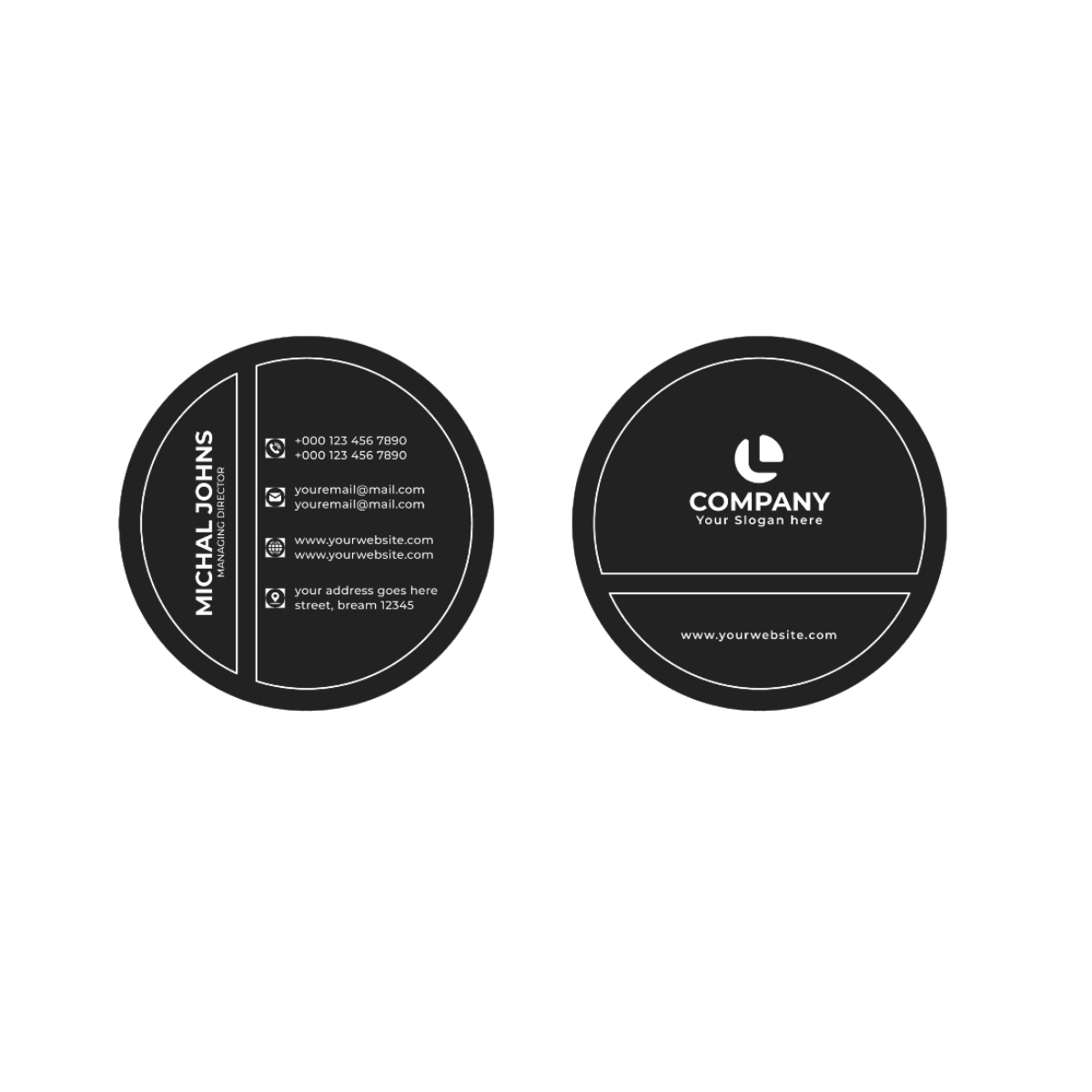 Circular Business Card