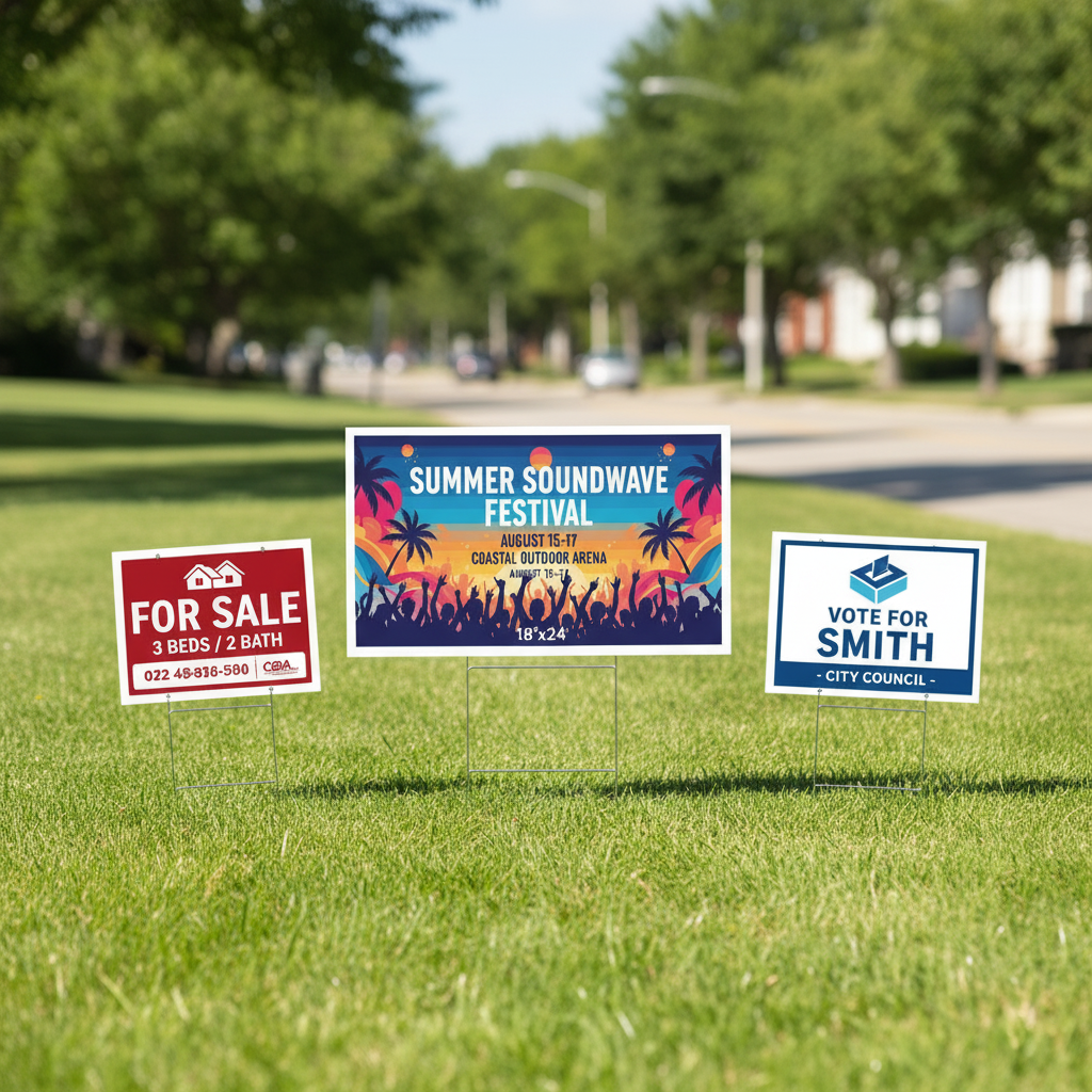 Durable Coroplast Yard Signs | Custom Lawn Signs for Business
