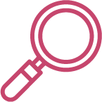 Magnifying glass icon symbolizing the quality assurance and manual inspection process for every print order.